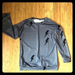 ⚡️ Bolt Printed Round Neck Long Sleeve Sweatshirt